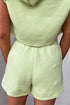 'Alina' Textured Hoodie and Shorts Set - Celes Fashion